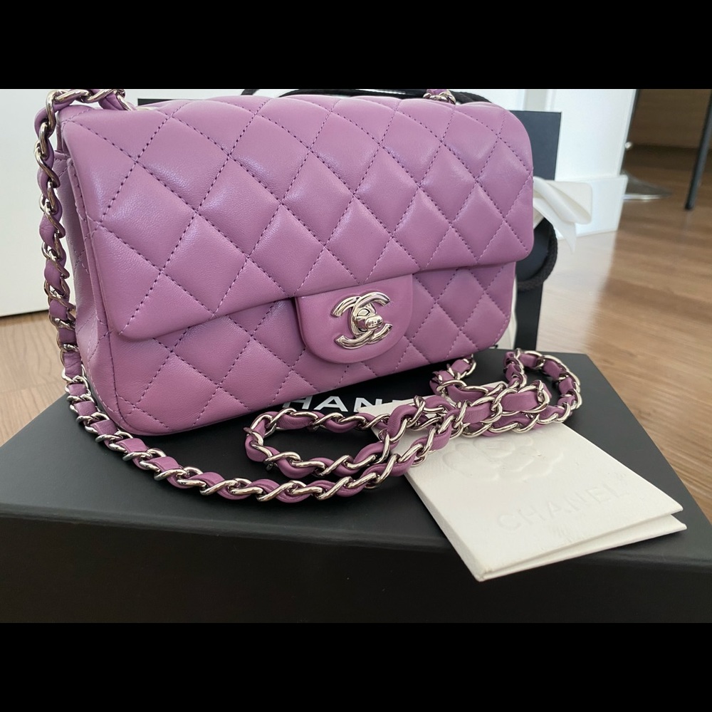Chanel limited edition lilac classic mini